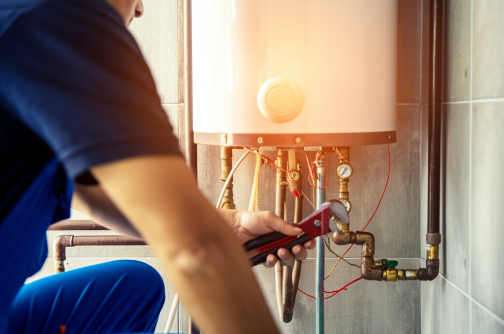 Field technician working on site